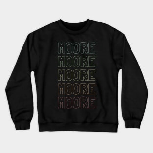 Moore Name Pattern Crewneck Sweatshirt